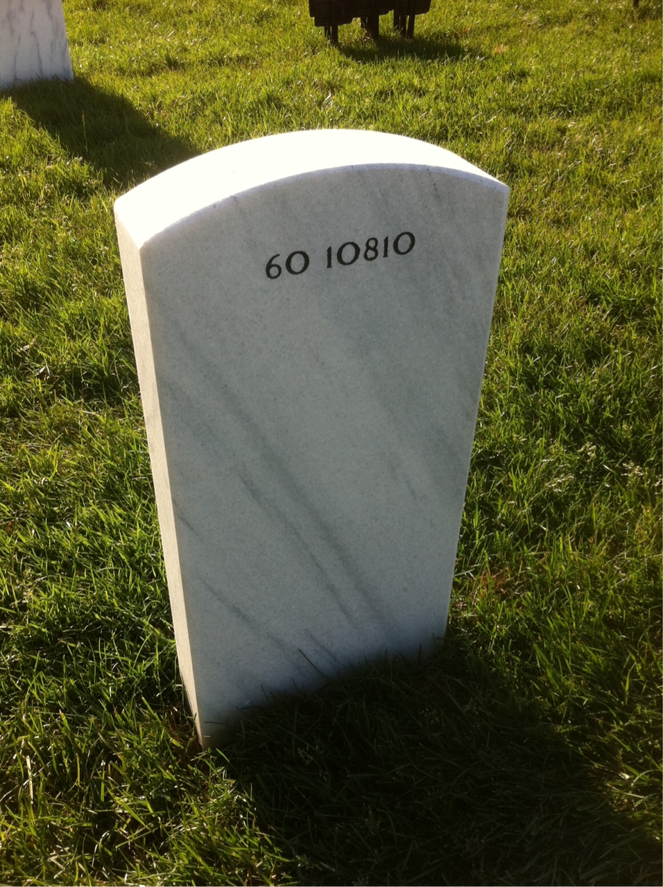 Back of headstone — John Morris