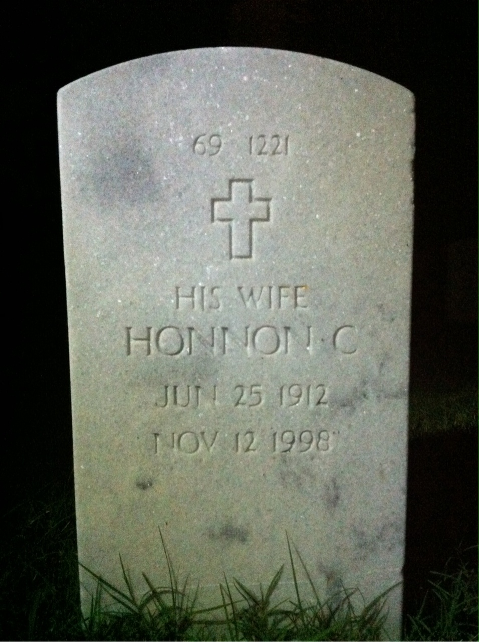 Back of headstone — Wilton E Tucker
