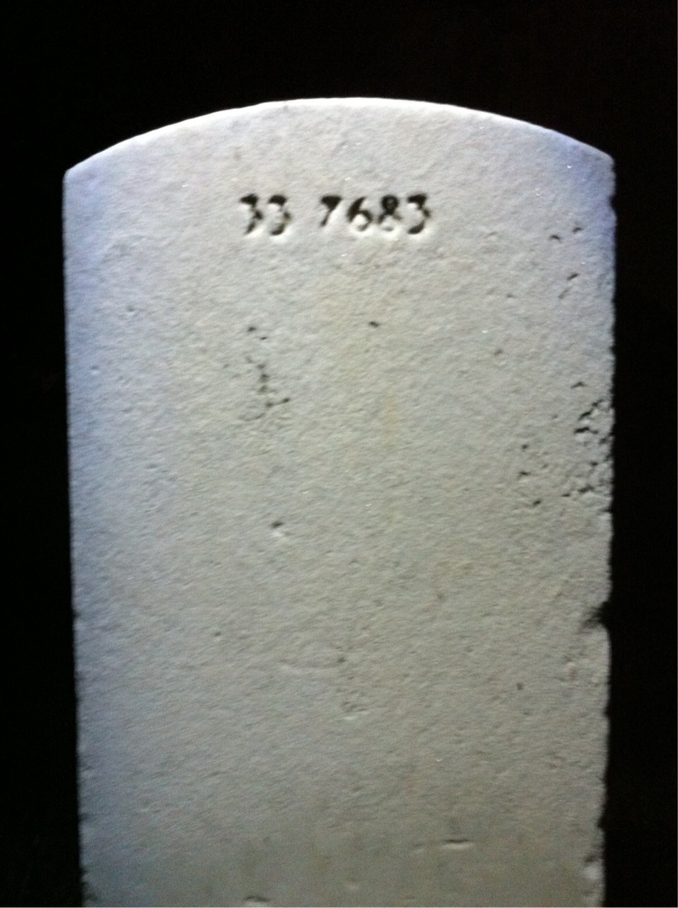 Back of headstone — William Miller