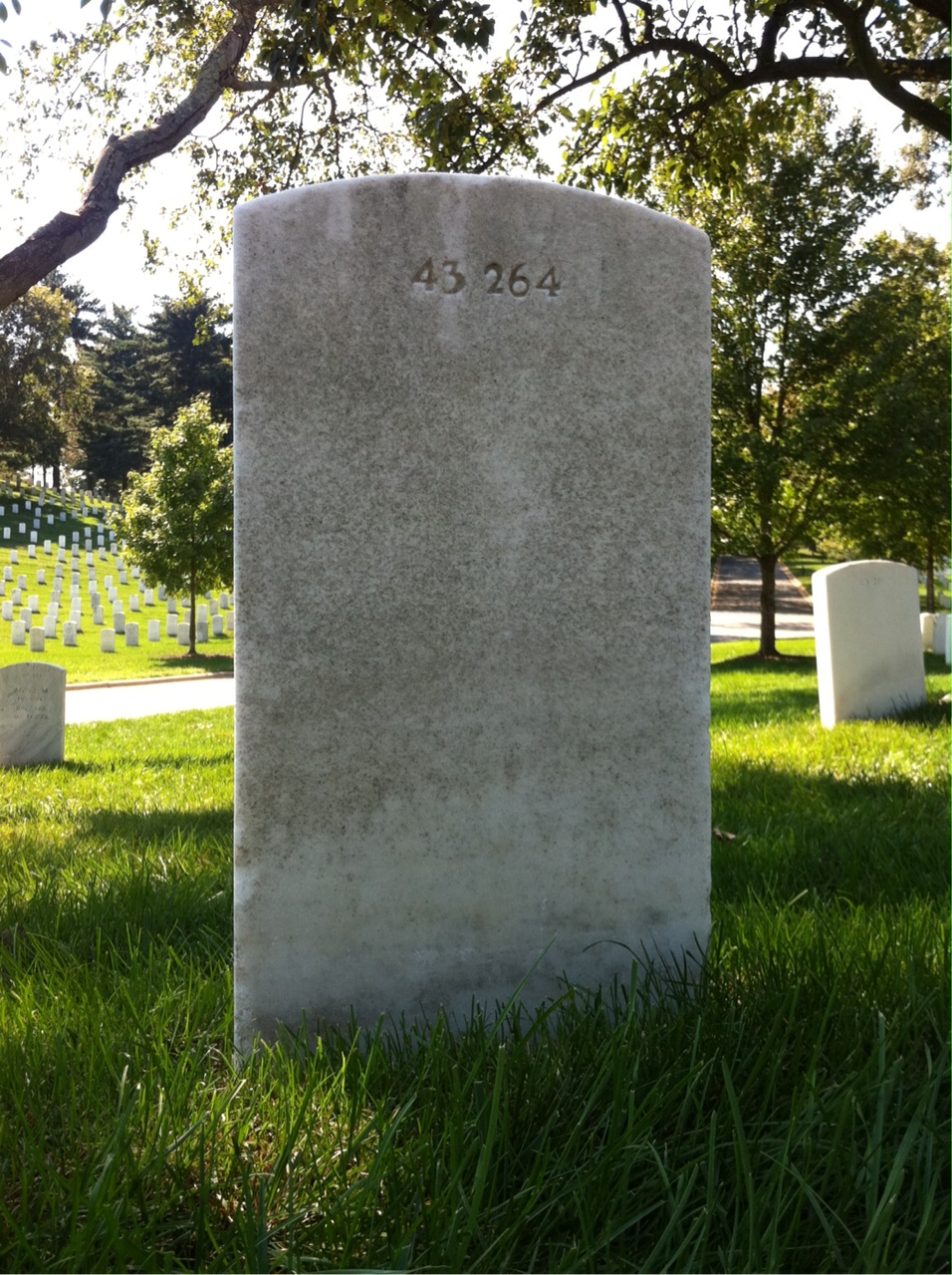 Back of headstone — Willie J Evans