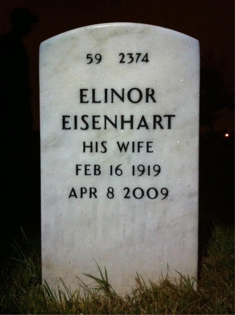 Back of headstone — Maurice Lemon