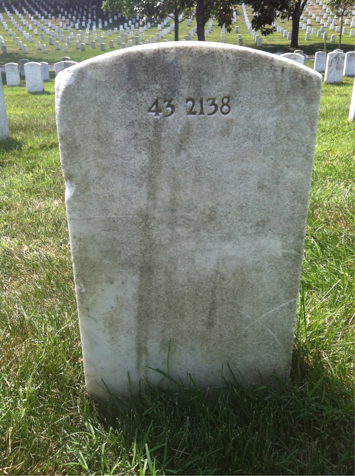 Back of headstone — Henry Munschauer