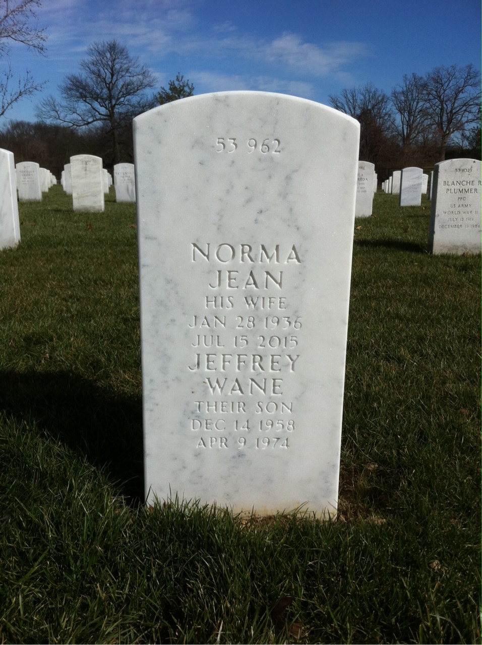 Back of headstone — Boyd Thompson