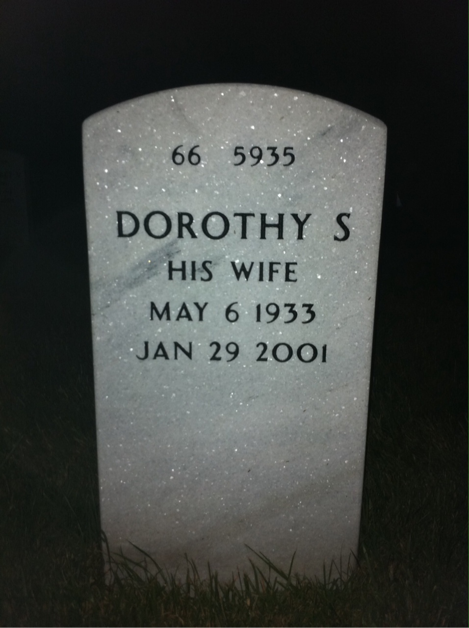 Back of headstone — Robert Sminkey