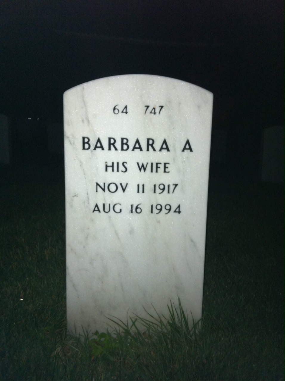 Back of headstone — Roland Blosjo