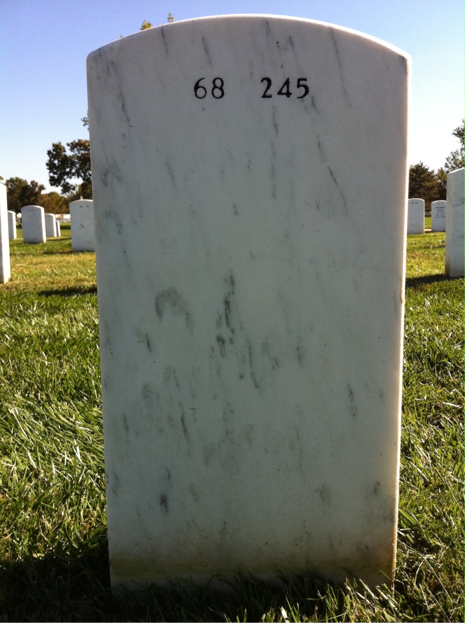 Back of headstone — George Richardson