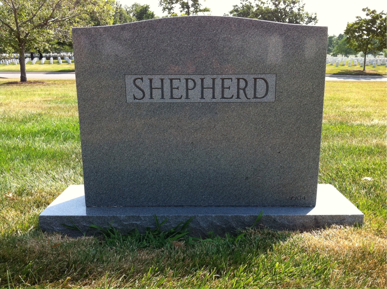 Back of headstone — William Shepherd