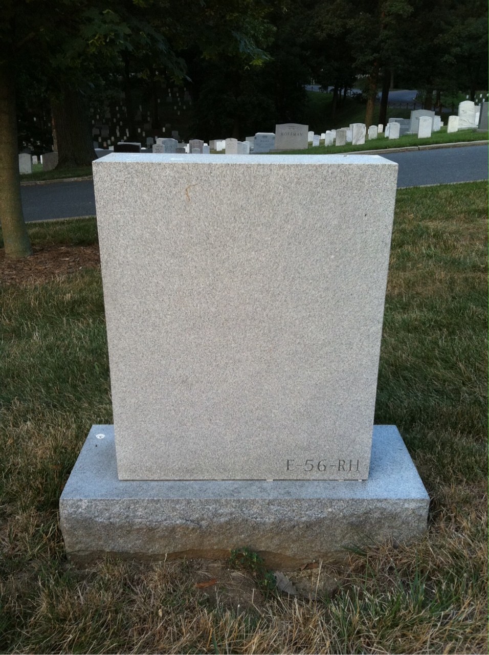 Back of headstone — Frank Tobey
