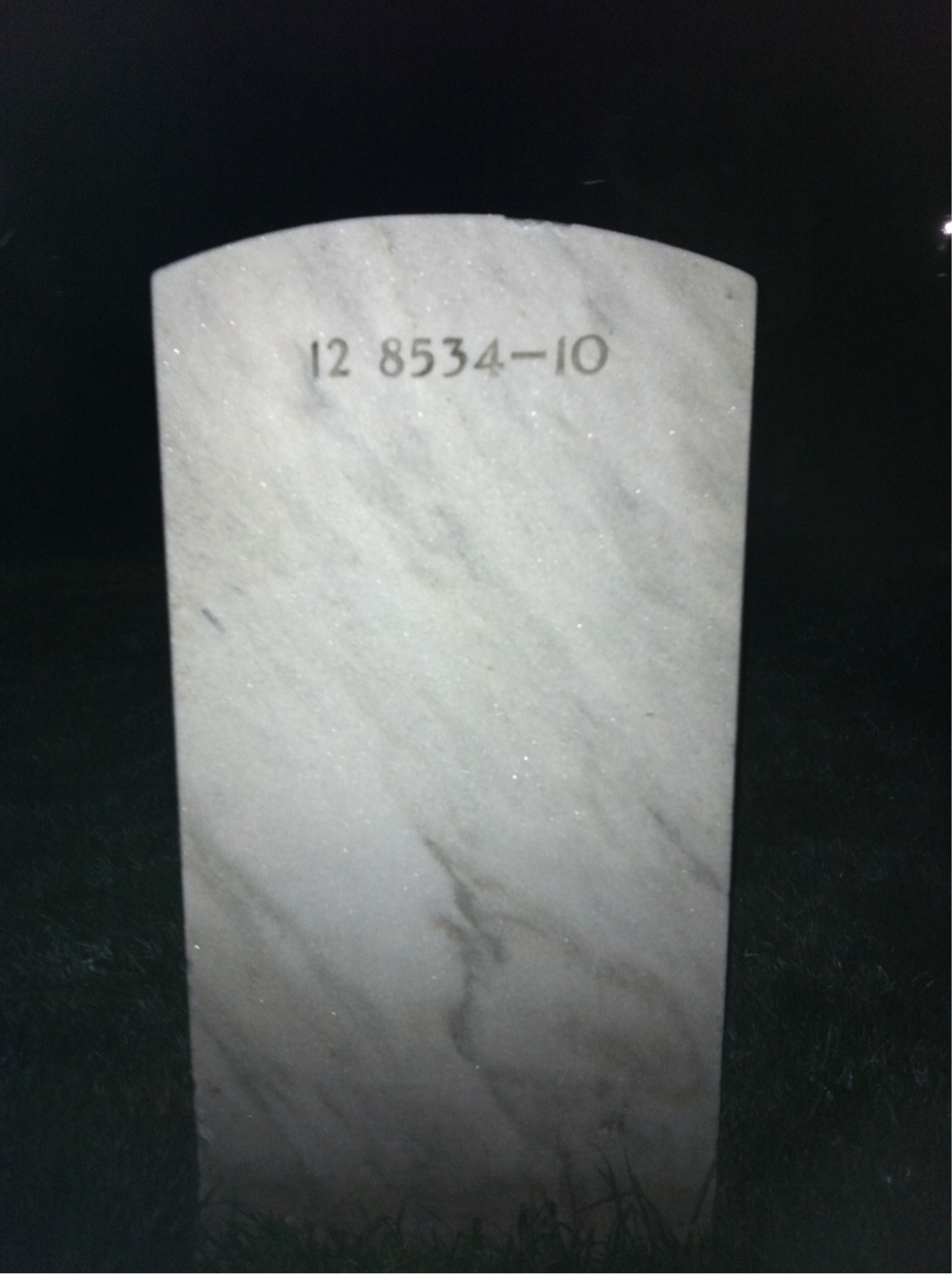 Back of headstone — Edith Acker