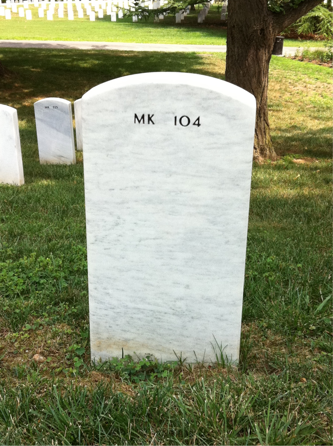 Back of headstone — Robert Rudasill