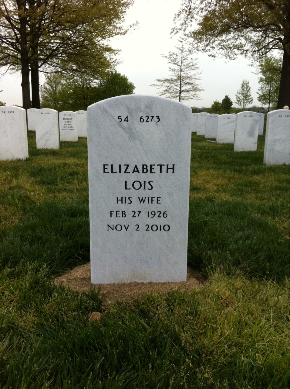 Back of headstone — John Ebel