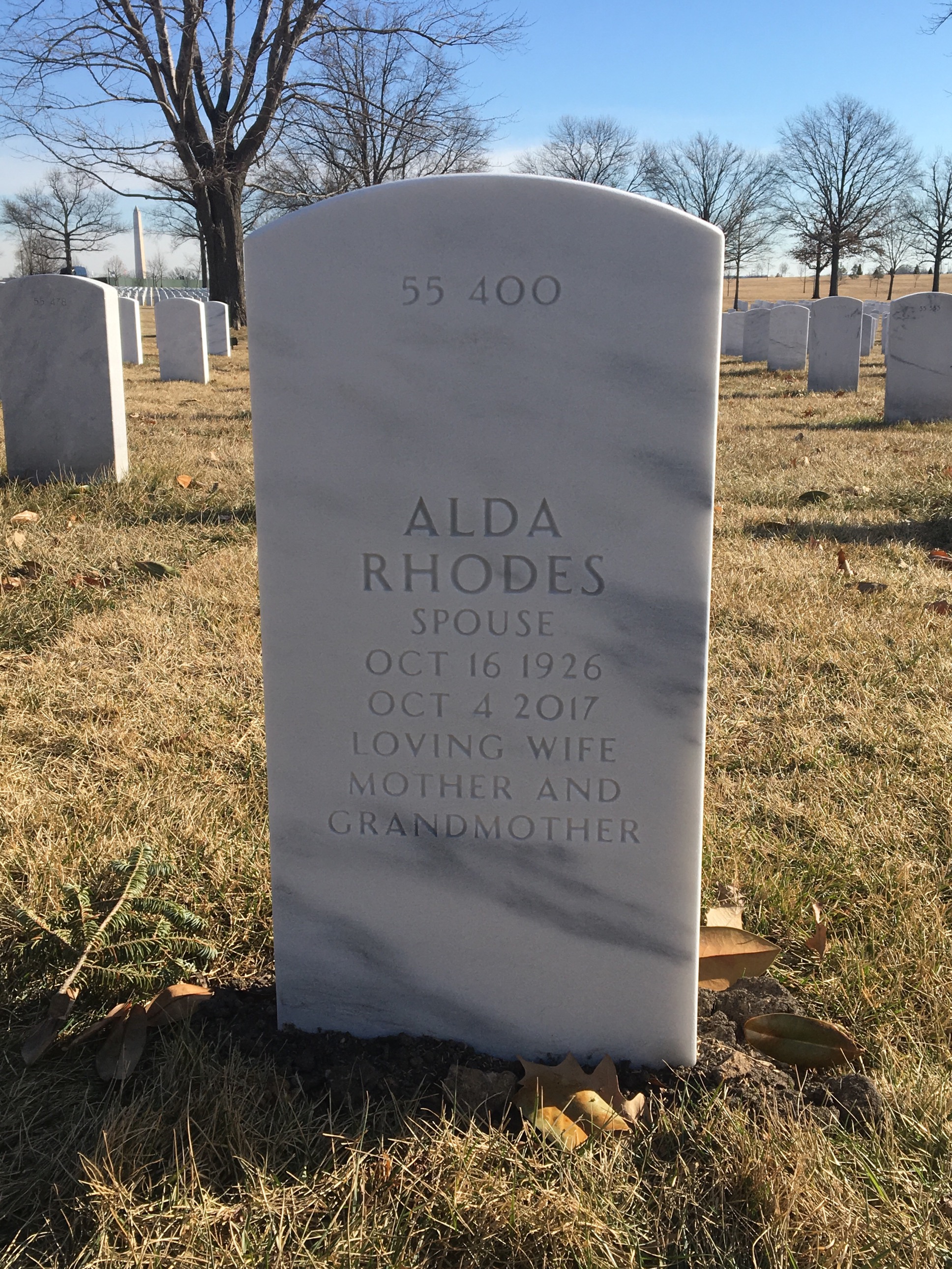 Back of headstone — Thomas F Whalen
