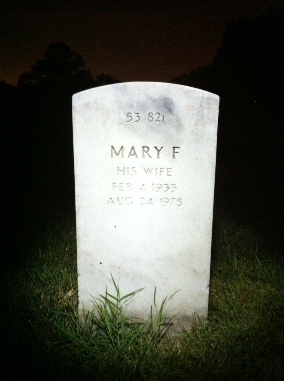 Back of headstone — Thomas L Clark