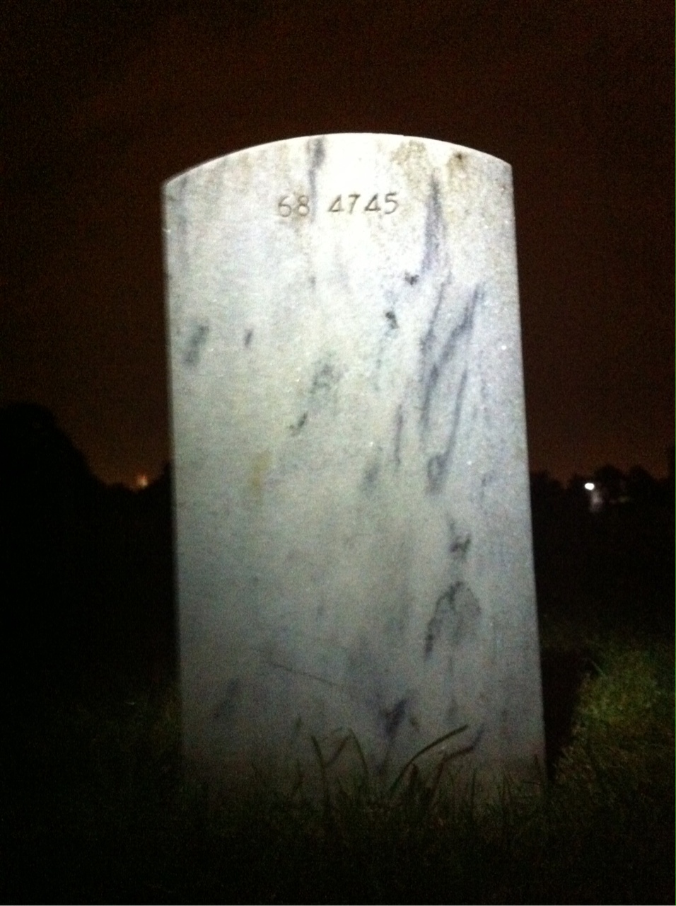 Back of headstone — James Anderson