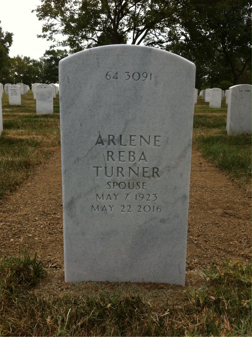 Back of headstone — William Lonnecker