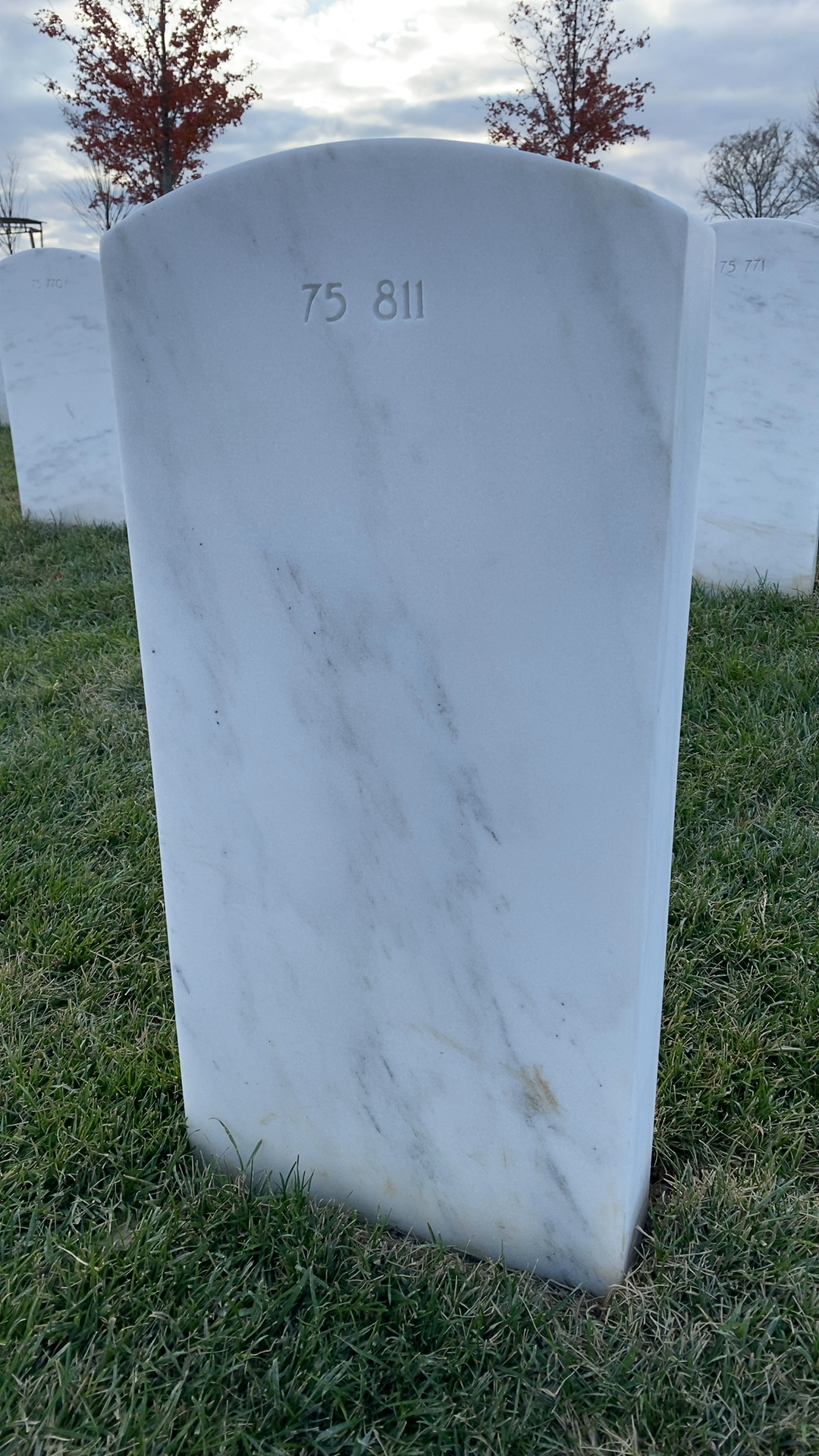 Back of headstone — Timothy A Huff