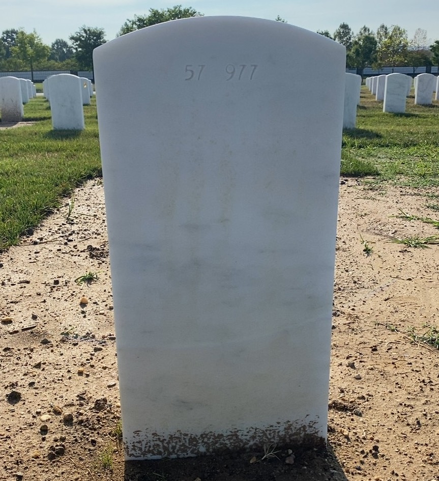 Back of headstone — Abraham Mencer