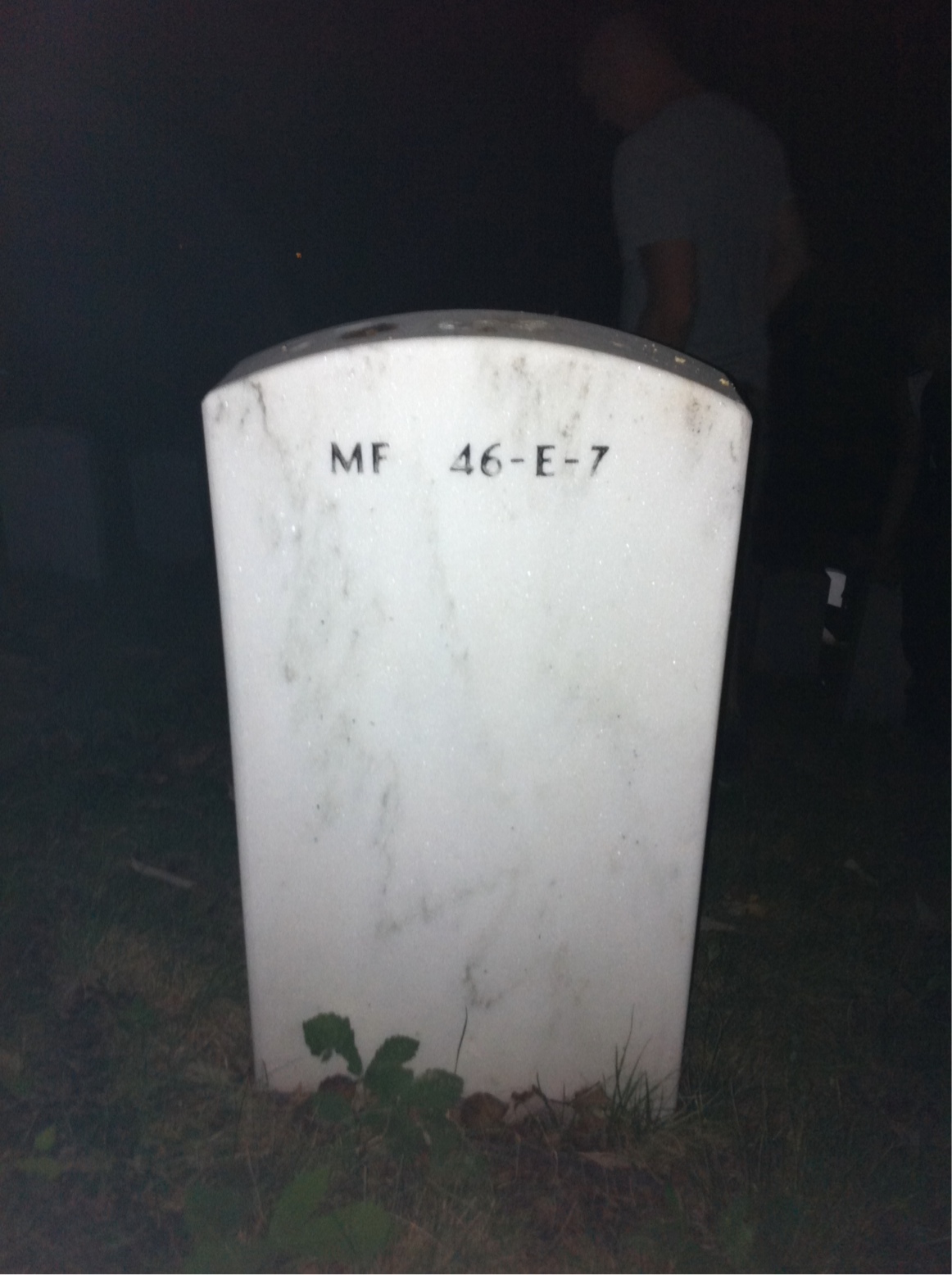 Back of headstone — Angelo Guglielmi