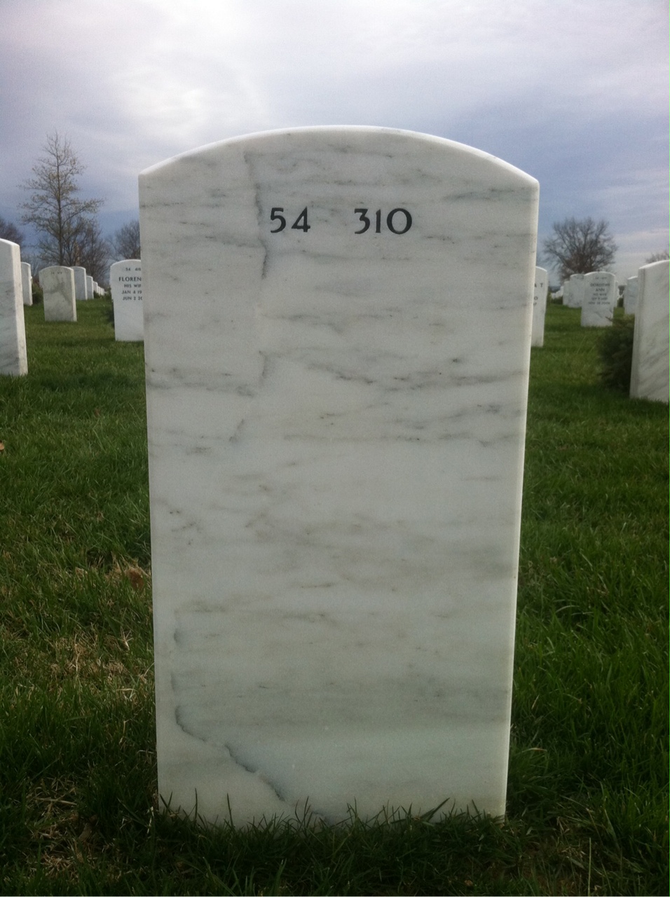 Back of headstone — Bill Hunter