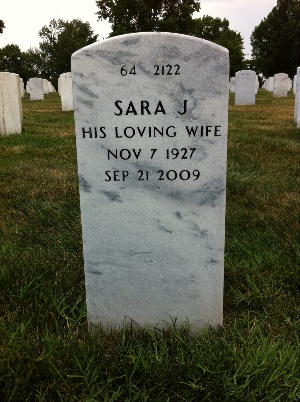Back of headstone — Robert Barron