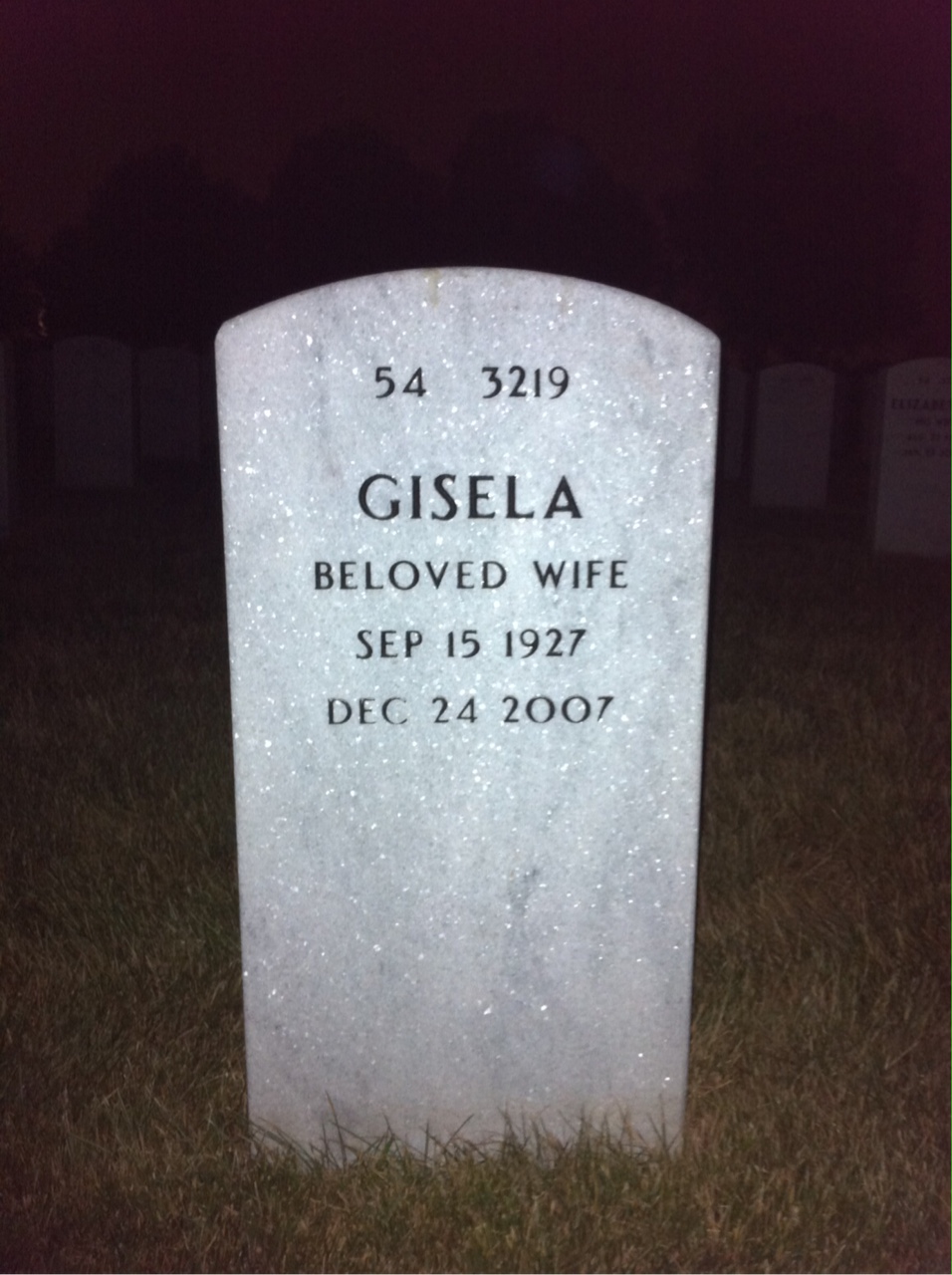Back of headstone — George O'Keefe