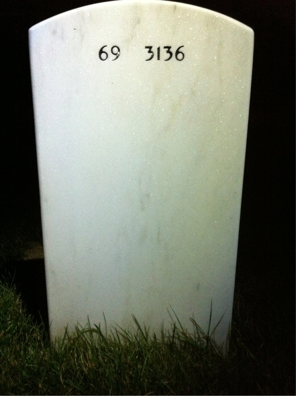 Back of headstone — Dock Rushing