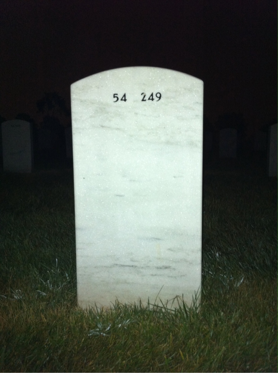 Back of headstone — Ralph Givens