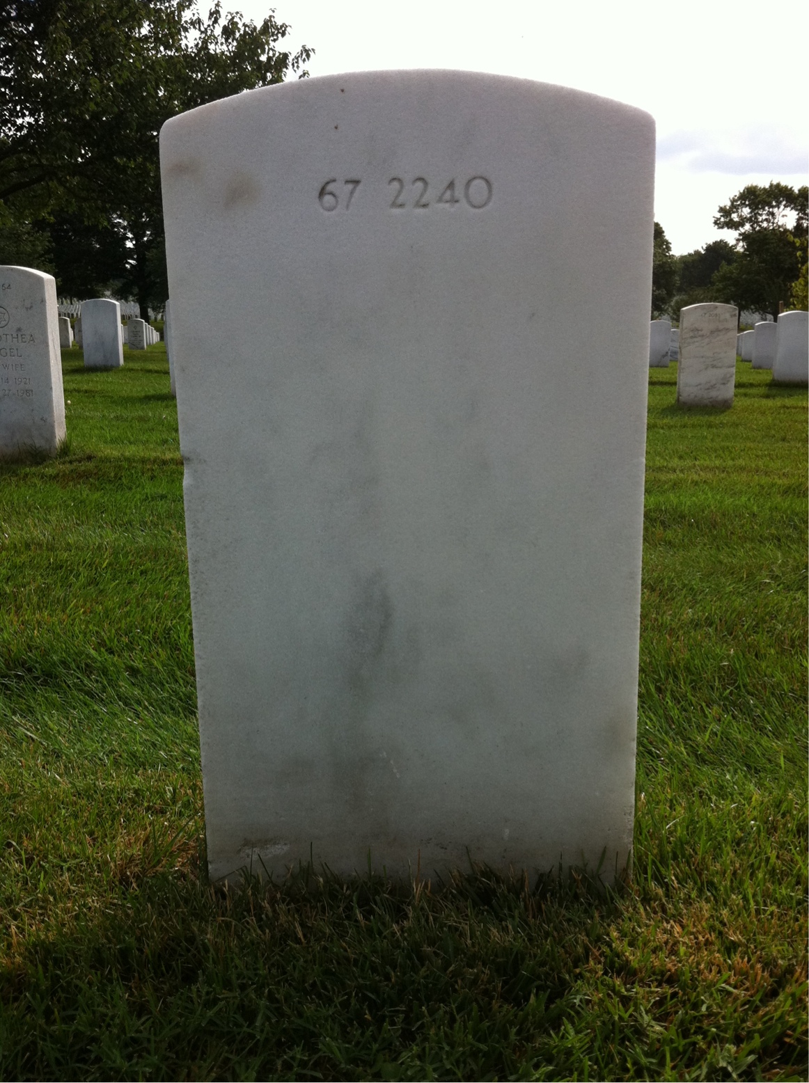Back of headstone — Lawrence Bogdan