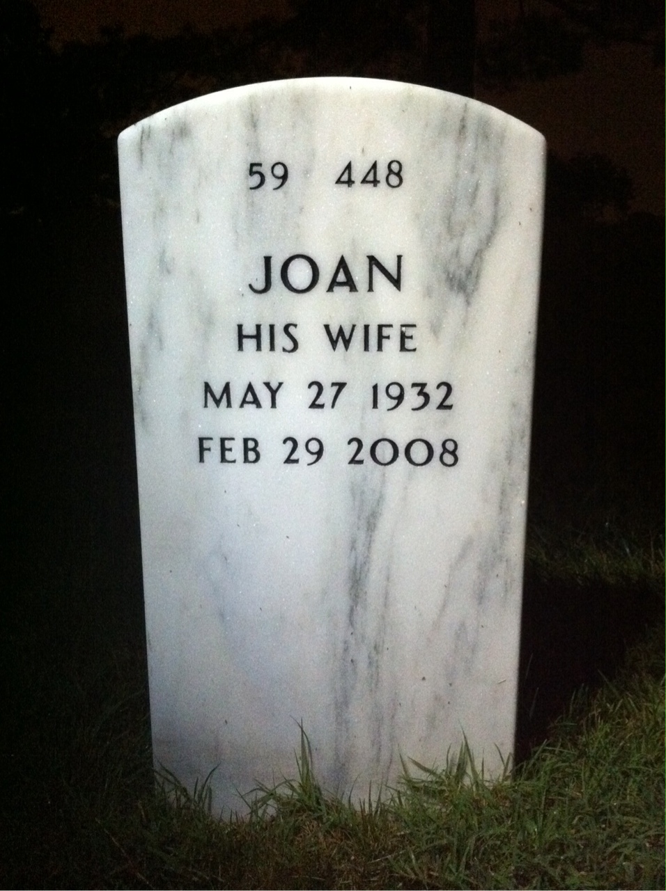 Back of headstone — John Beecher
