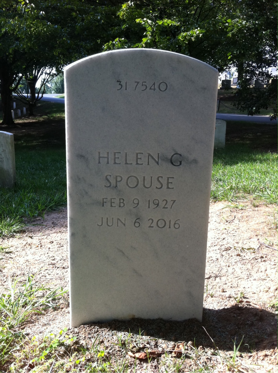 Back of headstone — George Mougakos