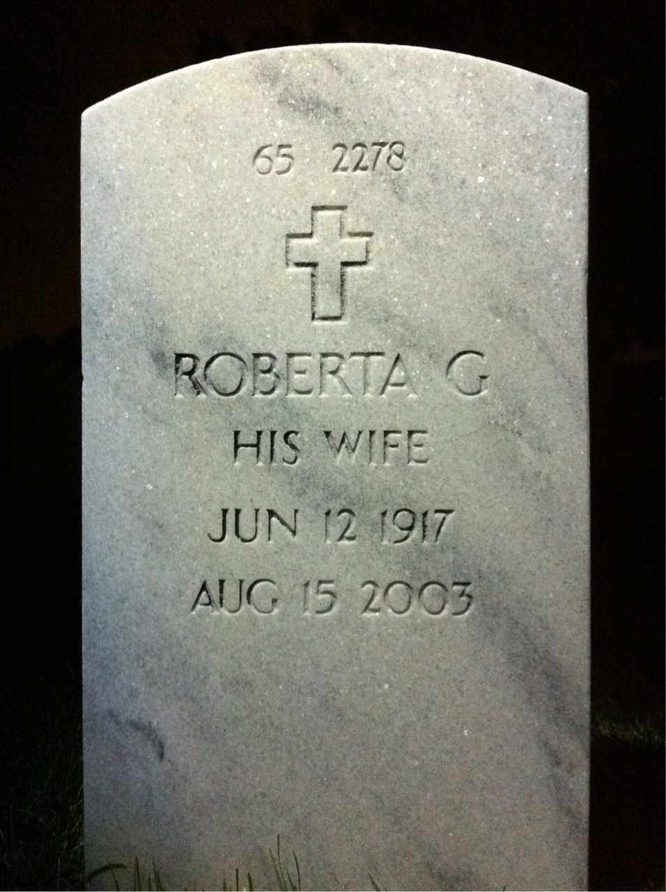 Back of headstone — Charles Harrison