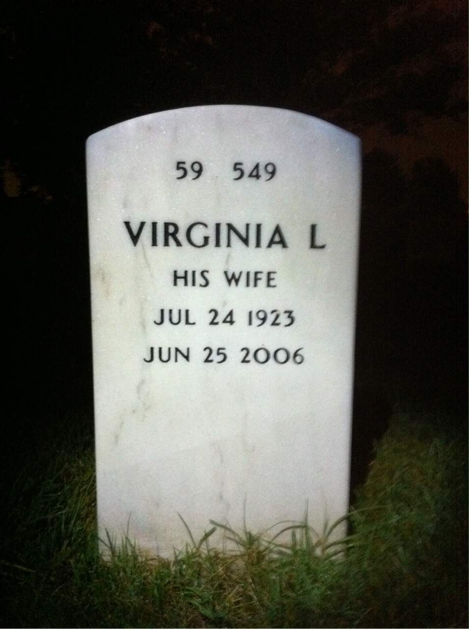 Back of headstone — Saint Whitmire