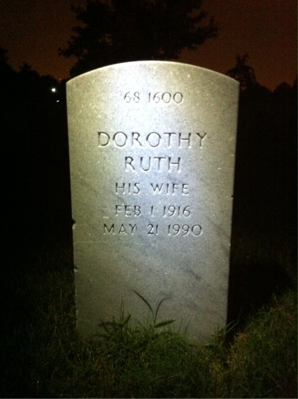 Back of headstone — Daniel Moyer