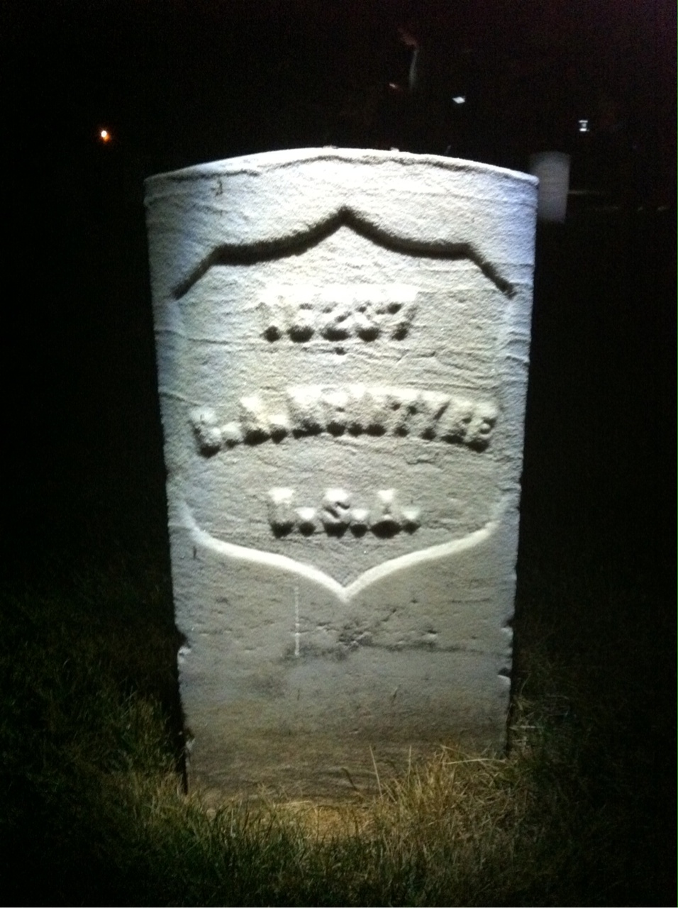 Back of headstone — Burnett Mcintyre