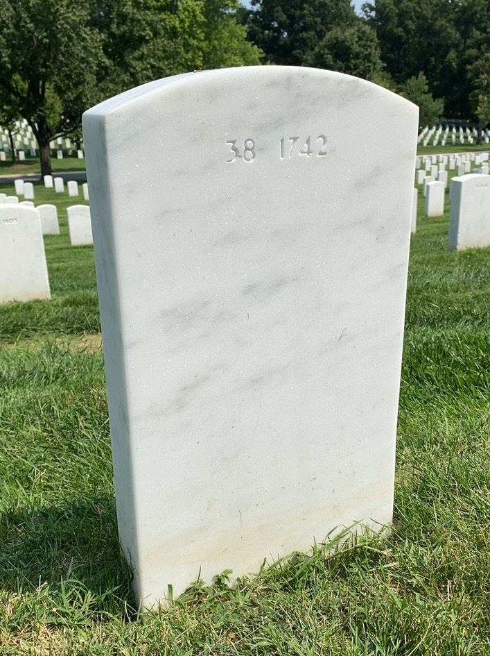 Back of headstone — Thomas Leonard Robinson