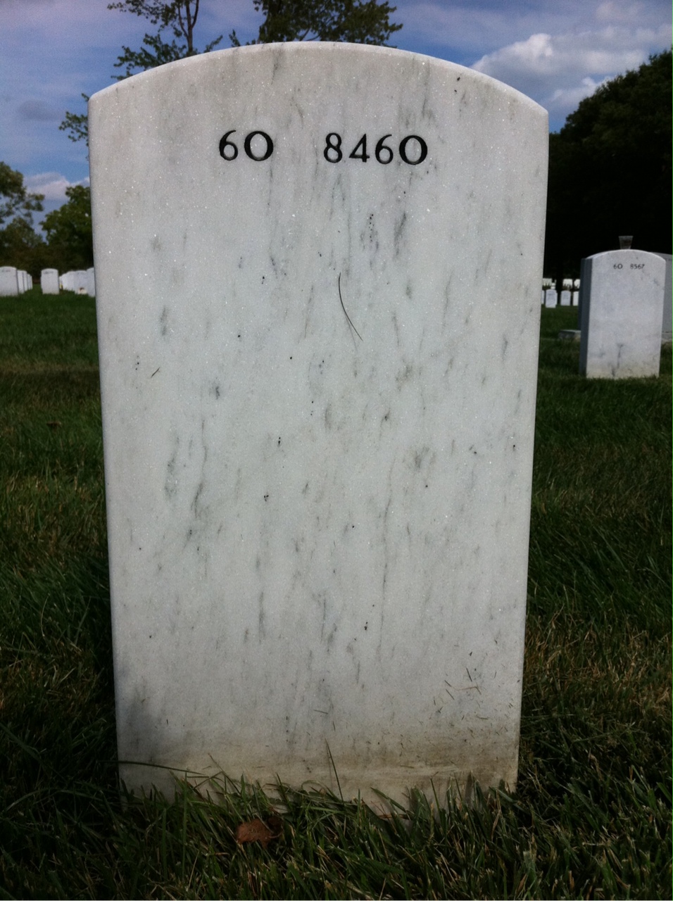 Back of headstone — David Nelson