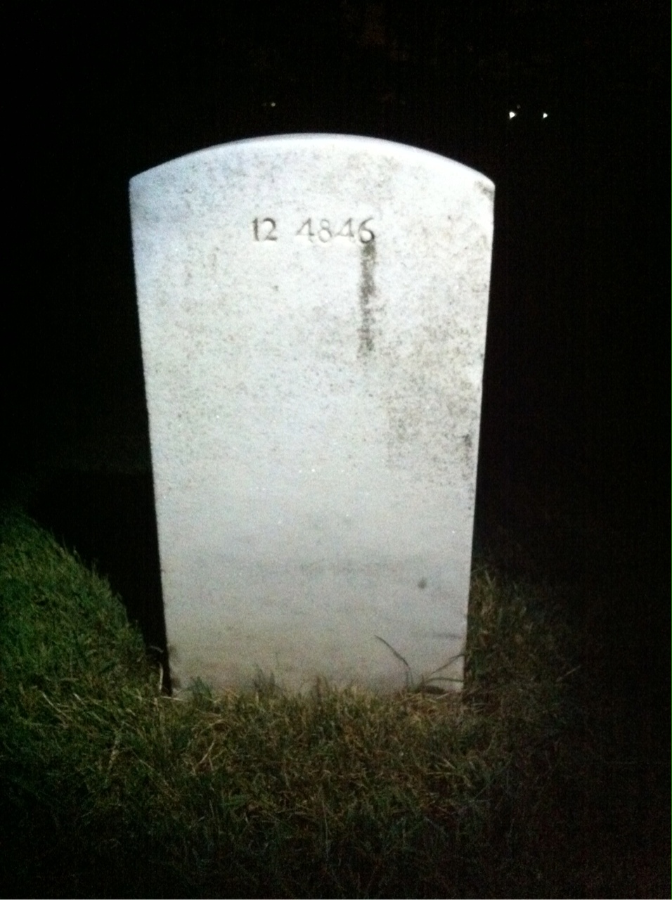 Back of headstone — Harold Cox