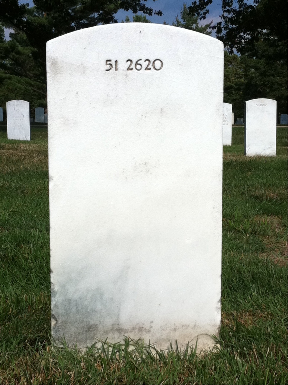 Back of headstone — Richard Monihan