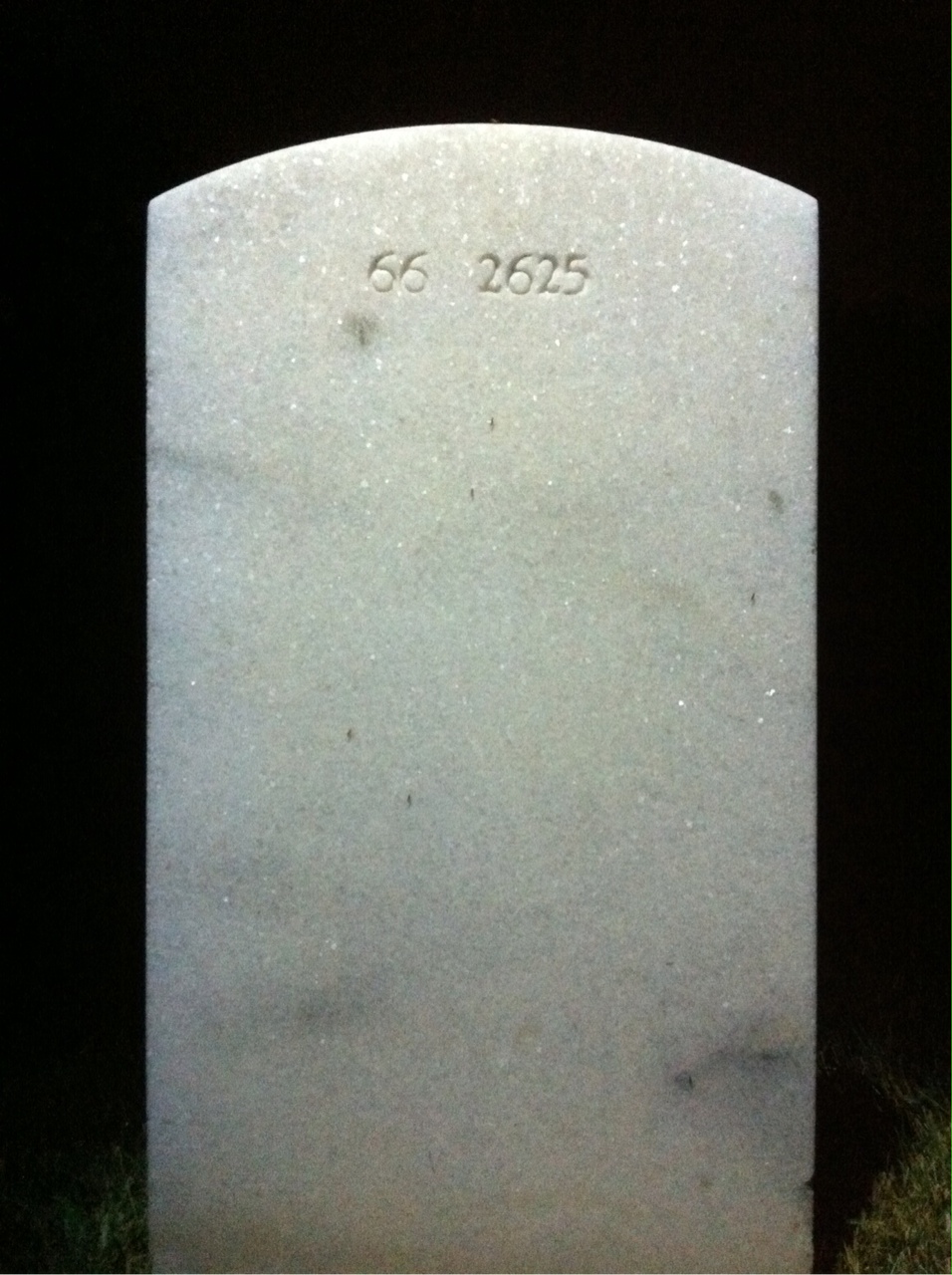 Back of headstone — Marie Adams