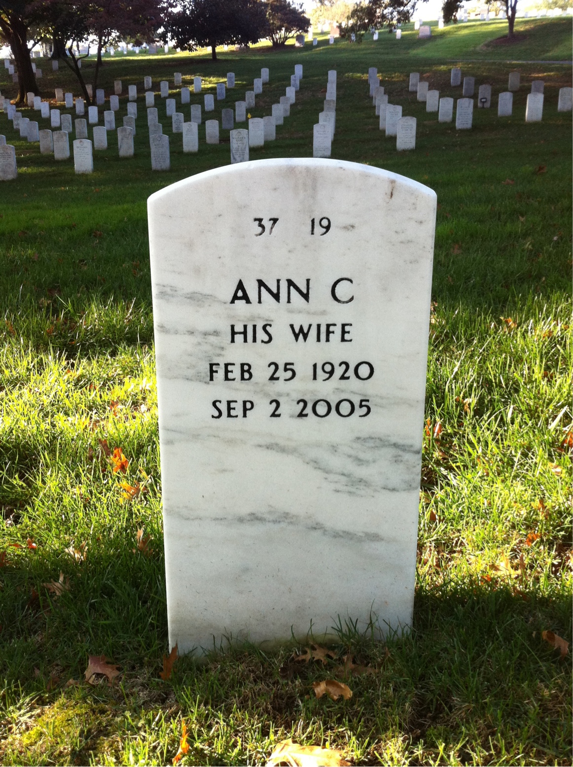 Back of headstone — James Thornton