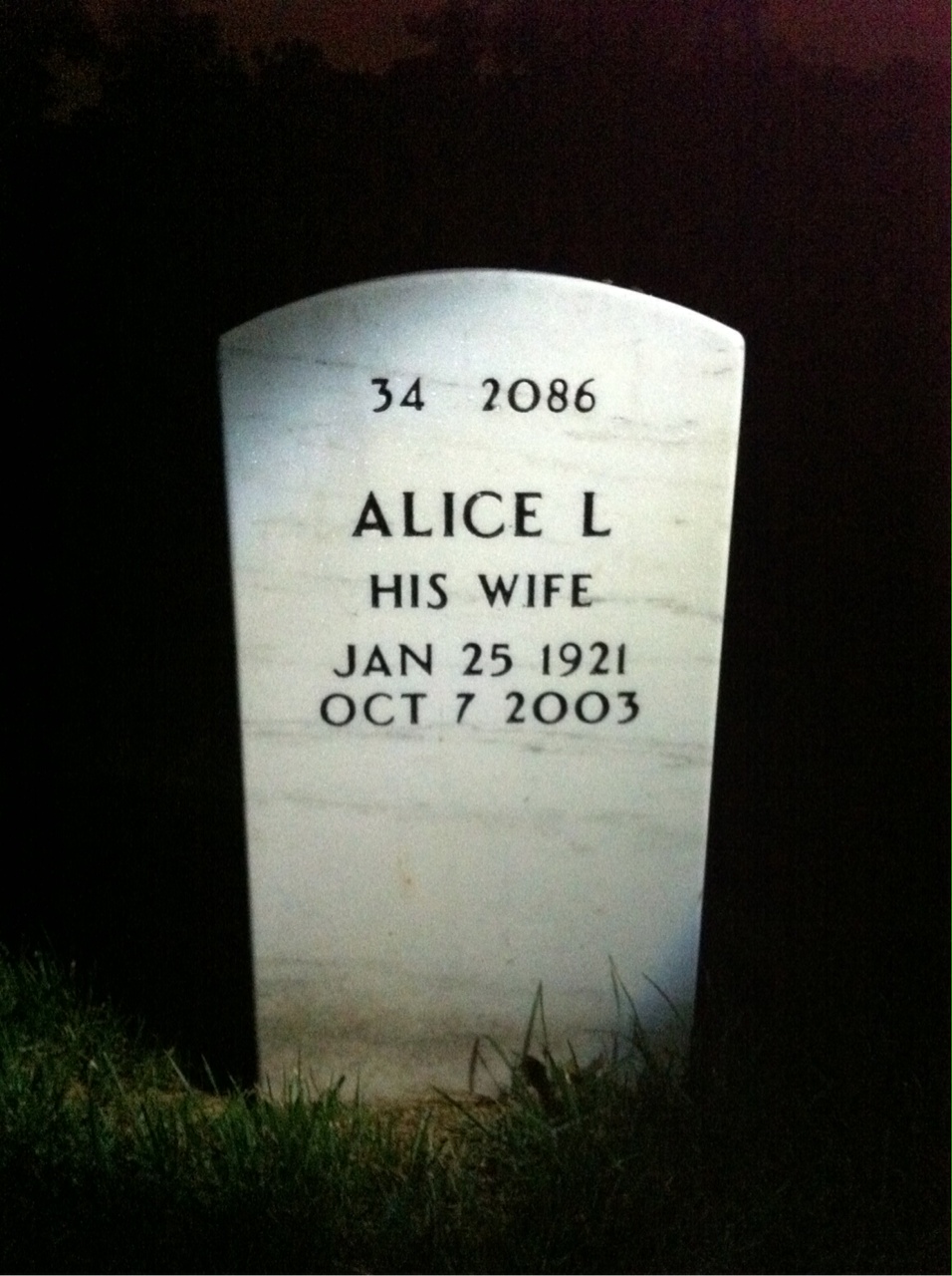 Back of headstone — John Sollosi