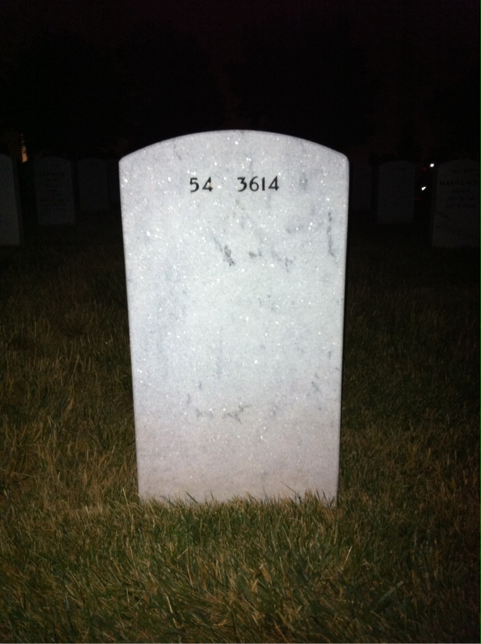 Back of headstone — Howard Feist