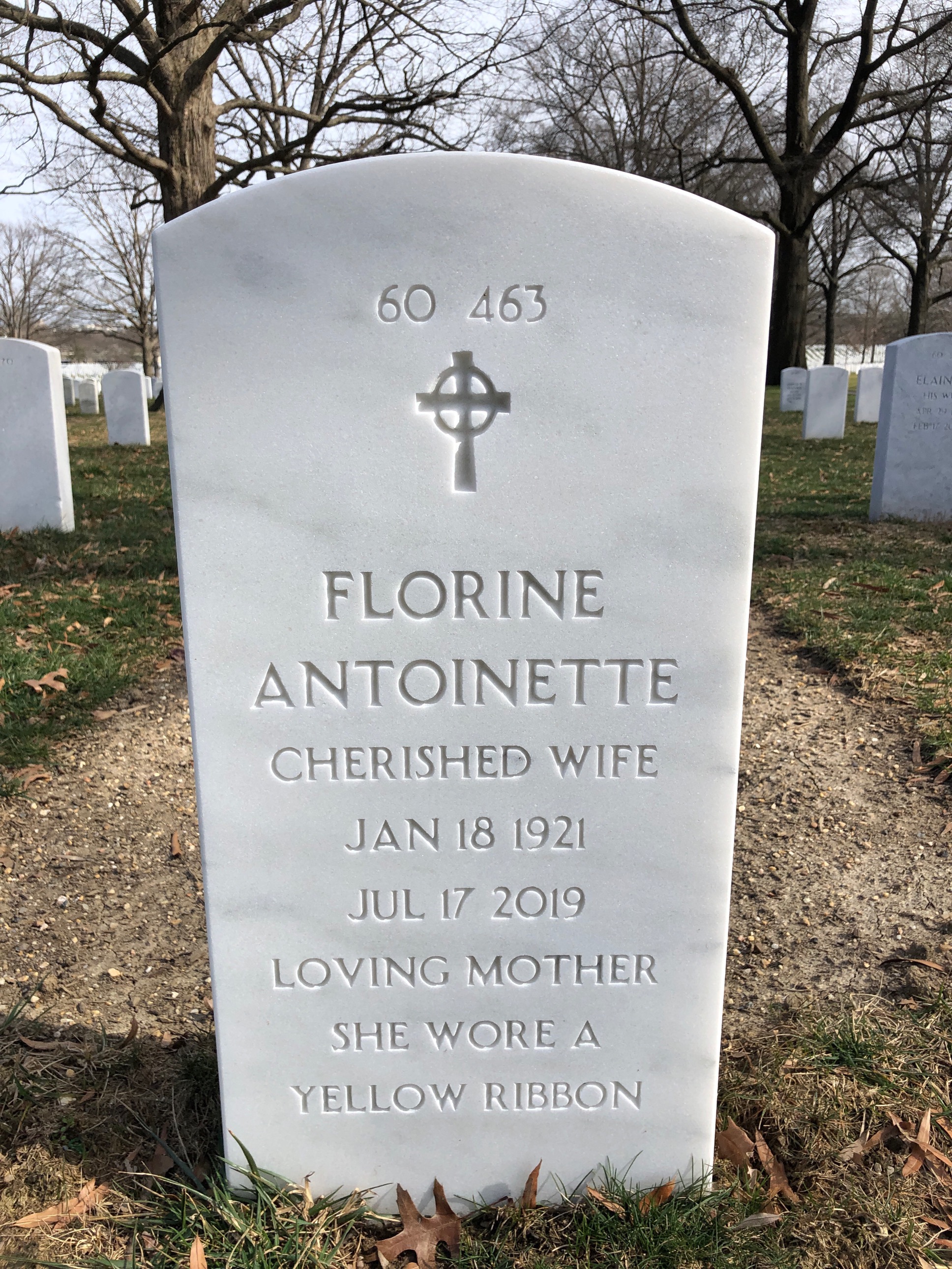 Back of headstone — Clayton Gompf