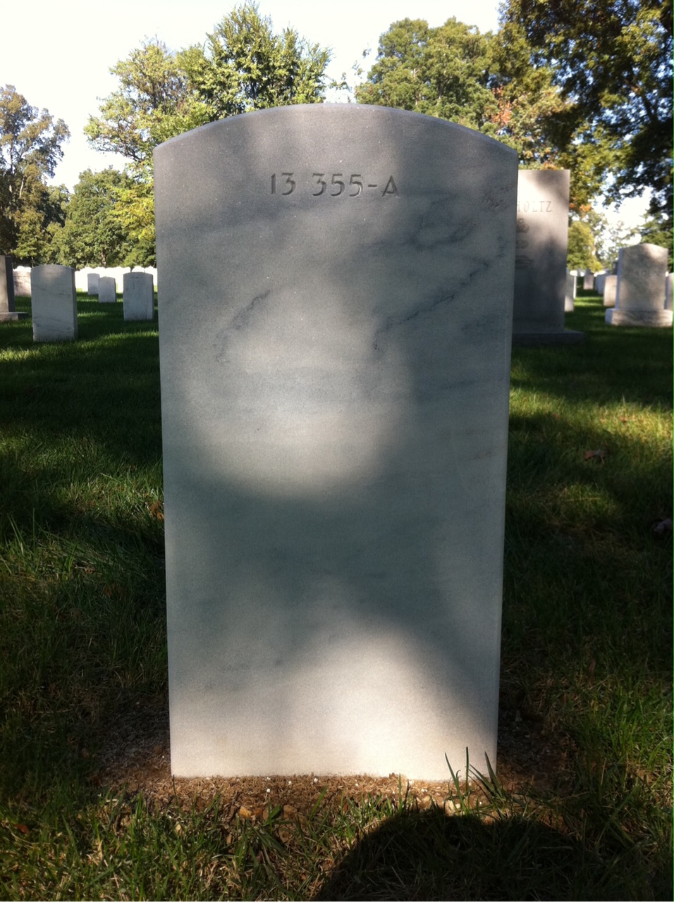 Back of headstone — Daniel Mudd