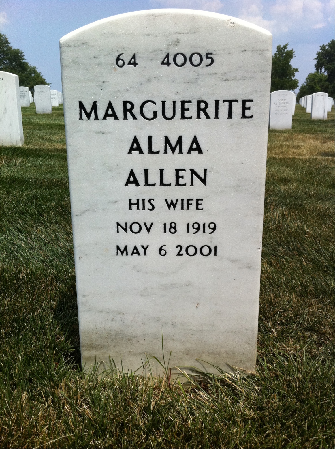 Back of headstone — Paul Barkley