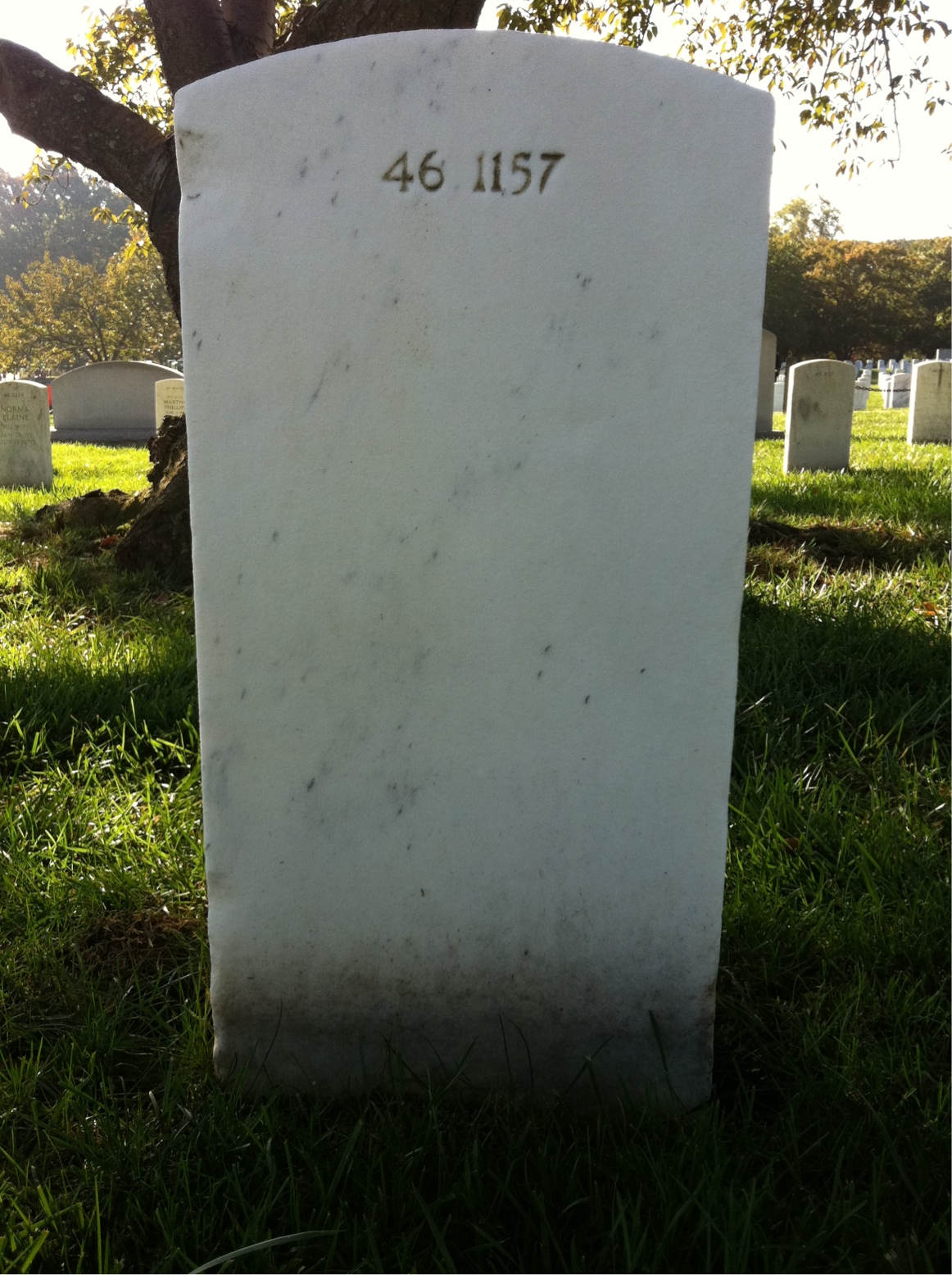 Back of headstone — William Ladd Campbell