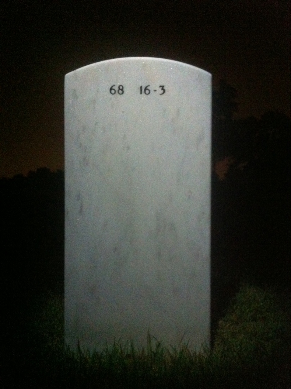 Back of headstone — Bruce Clark