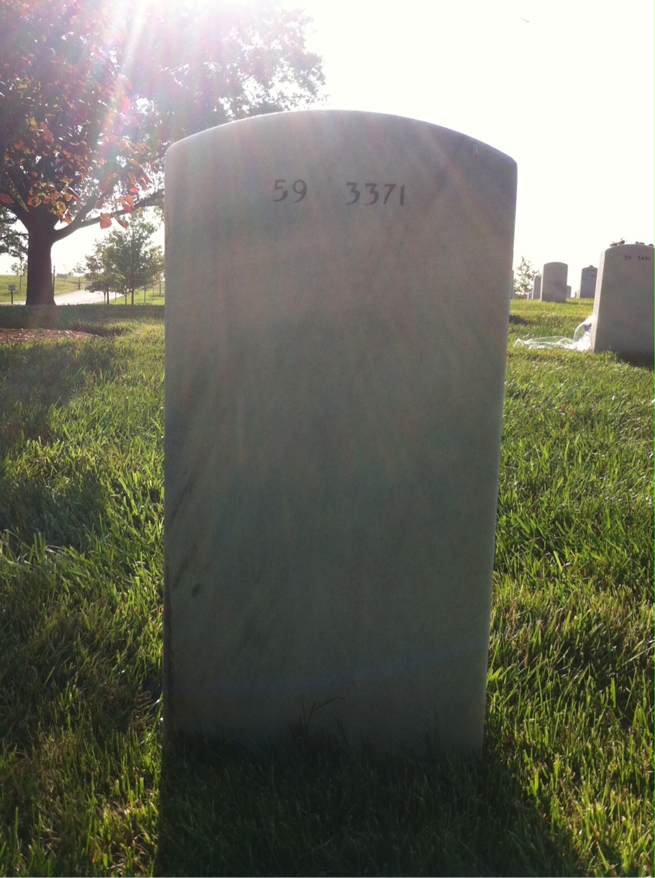 Back of headstone — Eugene Wugofski