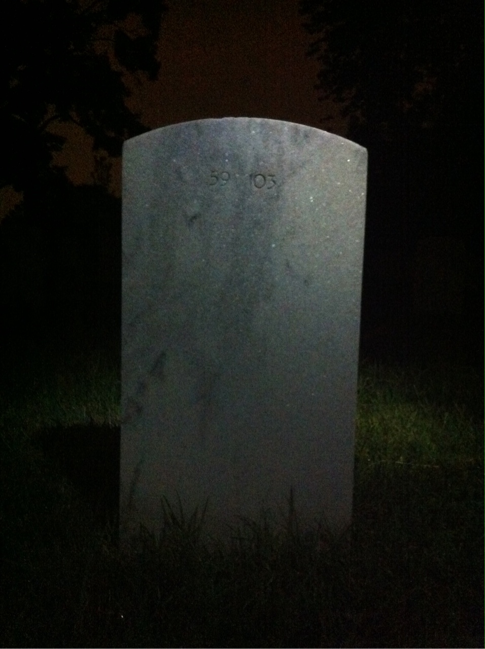 Back of headstone — Sammy Dean Stair