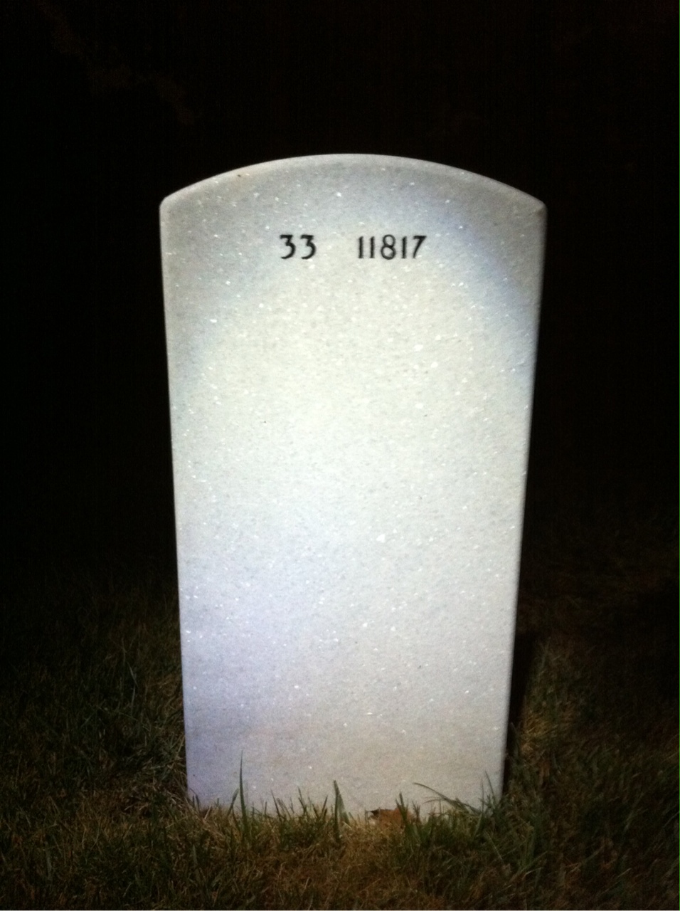 Back of headstone — Joseph Rowan